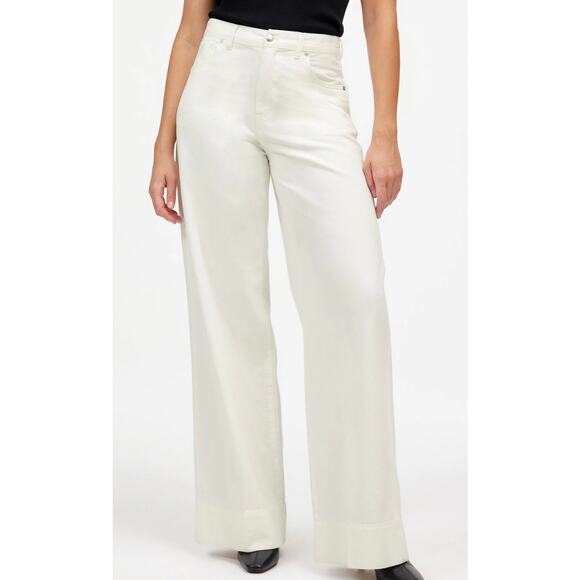 Madewell‎ True White Superwide Leg Soft Jeans Size 28 - Picture 1 of 11